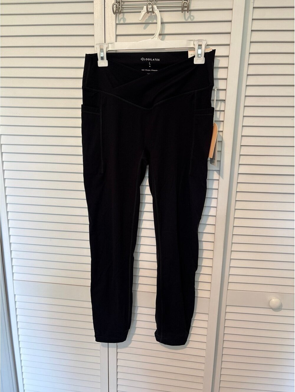 Blogilates Crisscross Leggings Jet Black Size Lg NWT